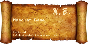 Maschat Bese névjegykártya